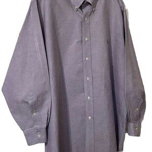 Ralph Lauren Polo Classic Fit Lavender Oxford Dress Shirt L Pre-owned